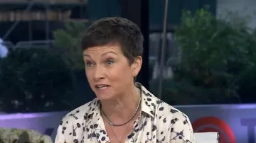 Rag & Bone Martha Floral Satin Shirt worn by Stephanie Gosk as seen in Today on November 21, 2025