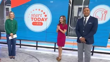 Tacones de ante Saint Laurent usados por Joy Bauer como se ve en Today with Jenna & Friends el 21 de noviembre de 2025