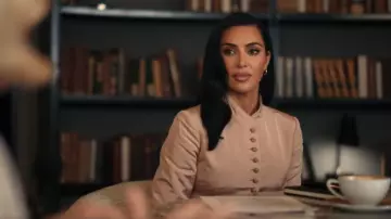 Alexander McQueen Vintage 2002 Skirt Suit worn by Allura Grant (Kim Kardashian) as seen in All's Fair (S01E05)