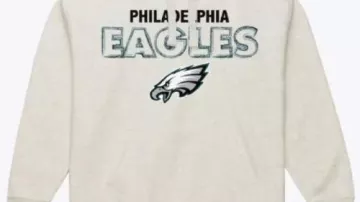 Esquema de bocetos con sudadera de forro polar blanco de los Philadelphia Eagles - Recreación