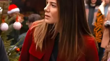 The Family Plan 2 Michelle Monaghan Red Cropped Jacket worn by Jessica Morgan (Michelle Monaghan) in The Family Plan 2