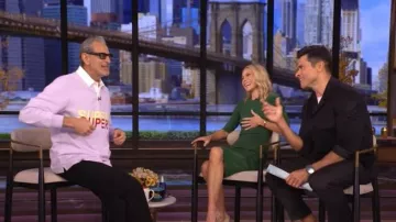 JW Anderson Rugby Polo Top worn by Jeff Goldblum as seen in LIVE with Kelly and Mark on November 20, 2025