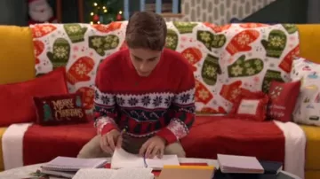 The Children's Place Boys Long Sleeve Sweater worn by Roman Russo (Alkaio Thiele) as seen in Wizards Beyond Waverly Place (S02E07)