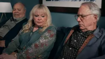Johnny Was Simone Blouse worn by Virginia (Sally Struthers) as seen in A Man on the Inside (S02E06)