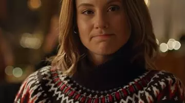 Ashley Williams Jingle Bell Run Christmas Sweater worn by Avery (Ashley Williams) as seen in Jingle Bell Run