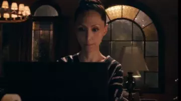 Zara Wrap Top worn by Betsy Muki (Linda Park) as seen in A Man on the Inside (S02E08)