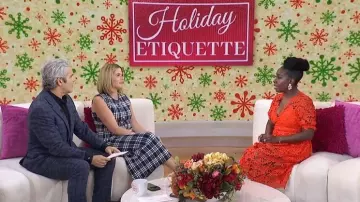 Lela Rose Plaid Jacquard Knit Pencil Skirt worn by Jenna Bush Hager as seen in Today with Jenna & Friends on November 24, 2025