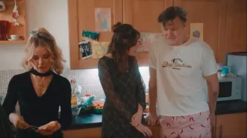 Asos Design Chiffon Angel Sleeve Mini Dress worn by Gemma (Aimee Lou Wood) as seen in Daddy Issues (S02E05)