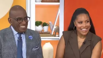 Logan Tay Lock Link Necklace worn by Sheinelle Jones as seen in Today on November 24, 2025