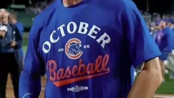 Camiseta azul del Béisbol de Octubre de los Chicago Cubs - Recreación