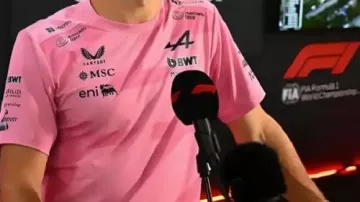 Pink T-shirt worn by Pierre Gasly in F1 Grand Prix Of Singapore 2025