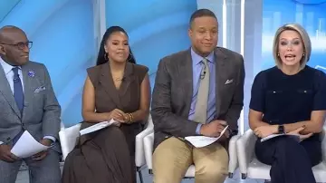 Simkhai Helena Combo Blazer Dress worn by Sheinelle Jones as seen in Today on November 24, 2025