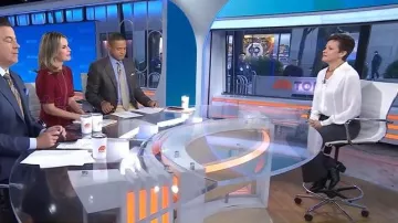 Zadig & Voltaire Twina Satin Button-Front Shirt worn by Stephanie Gosk as seen in Today on November 24, 2025