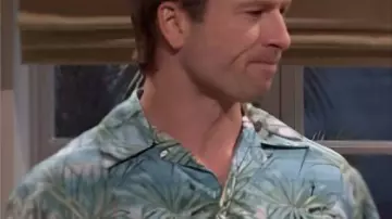Printed Shirt worn by Glen Powell as seen in Saturday Night Live Show