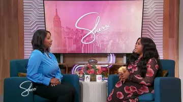 Suboo Frida Ruched Front Midi Dress worn by Sherri Shepherd as seen in Sherri on  November 19, 2025