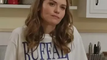A Bills Love Story Holland Roden Buffalo Bills Top worn by Morgan Quinn (Holland Roden) as seen in Holiday Touchdown: A Bills Love Story