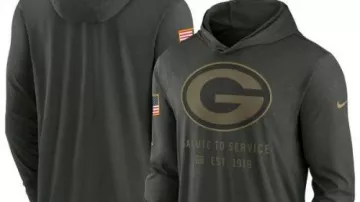 Green Bay Packers Green 2025 of Salute To Service Sideline Hooded Pullover – Recreation