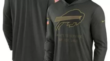 Salute To Service Sideline Hooded Pullover of Buffalo Bills Green 2025 – Recreation