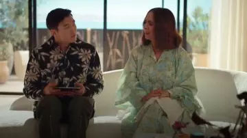 Olivia Von Halle Cotton-Silk Hester Amaya Robe worn by Molly Novak (Maya Rudolph) as seen in Loot (S03E08)