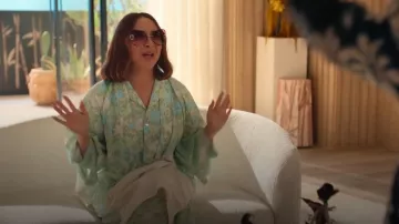 Olivia Von Halle Cotton-silk Hester Casablanca Pyjama Set worn by Molly Novak (Maya Rudolph) as seen in Loot (S03E08)