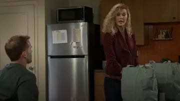 Kut from the Kloth Carina Jacket worn by Jan Morgan (Jerri Tubbs) as seen in Beyond the Gates (S01E165)