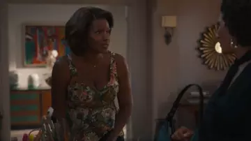 Marques Almeida Brocade Peplum Corset Top worn by Vivian Banks (Cassandra Freeman) as seen in Bel-Air (S04E01)