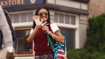 Arlo Skye x Dusen Dusen Backpack worn by Ashley Banks (Akira Akbar) as seen in Bel-Air (S04E01)