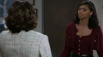 Majorelle Evaline Top worn by Kat Richardson (Colby Muhammad) as seen in Beyond the Gates (S01E168)