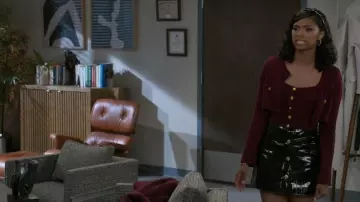 Zara Leather Effect Short Skirt worn by Kat Richardson (Colby Muhammad) as seen in Beyond the Gates (S01E168)