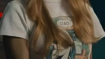 White Graphic Tee worn by Morgan Gillory (Kaitlin Olson) in TV Series High Potential (S02)