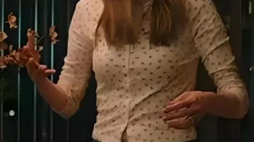 Printed Cardigan worn by Morgan Grant (Allison Williams) in Film Regretting You 2025