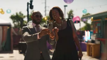 Sandro Maxi Dual Material Dress worn by Vivian Banks (Cassandra Freeman) as seen in Bel-Air (S04E02)