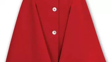 Christmas Red Cape worn by Santa Claus in Red faux fur cape for Christmas presents