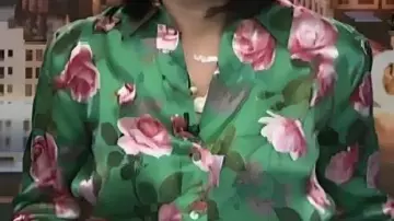 Floral Silk Shirt worn by Vicky Nguyen in NBC News Daily 2025