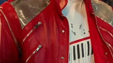 Red Leather Jacket worn by Michael Jackson (Jaafar Jackson) in Michael