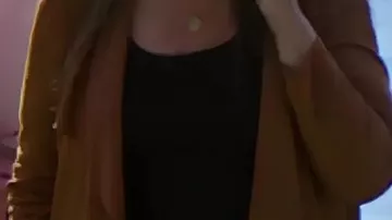 Brown Suede Jacket worn by Jocelyn Tait (Camryn Manheim) in TV Series Murder In A Small Town S02