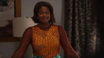 Etro Open Knit Sweater worn by Vivian Banks (Cassandra Freeman) as seen in Bel-Air (S04E03)