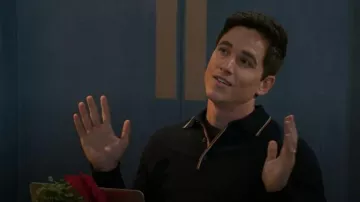 Ben Sherman Tipped Merino Knitted Polo worn by Bradley 'Smitty' Smith (Mike C. Manning) as seen in Beyond the Gates (S01E171)