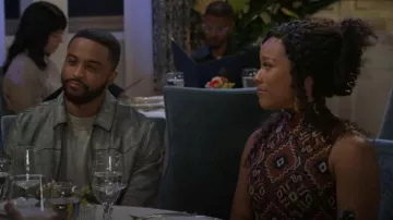 Smythe Side Slit Dress in Copper Medallion worn by Naomi Hamilton (Arielle Prepetit) as seen in Beyond the Gates (S01E172)