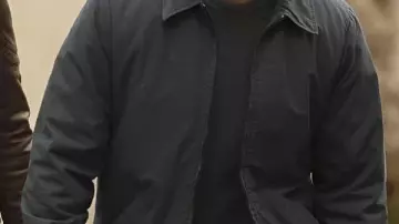 Blue Jacket worn by Dan Morgan (Mark Wahlberg) in The Family Plan