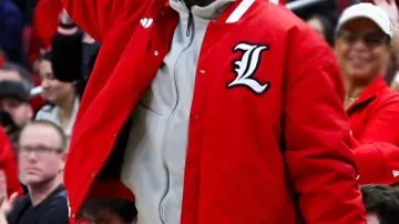 Red Jacket worn by Donovan Mitchell in All Love from the Former Card #donovanmitchell #louisvillecardinals #collegebasketball #basketball