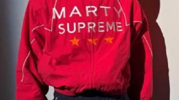 Marty Supreme Red Jacket worn by Marty (Timothée Chalamet) in Marty Supreme