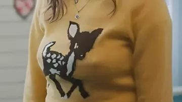 Yellow Deer Graphic Jumper worn by Gemma (Aimee Lou Wood) in Daddy Issues