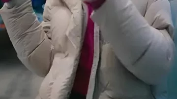 Grey Puffer Jacket worn by Hannah Fry in The Infinite Explorer with Hannah Fry | Iceland: Thriving at the Edge of the Earth | Wednesdays