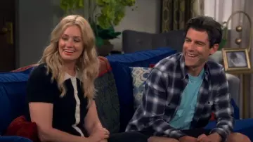 Banana Repubblic Organic Flannel Shirt worn by Dave Johnson (Max Greenfield) as seen in The Neighborhood (S08E06)