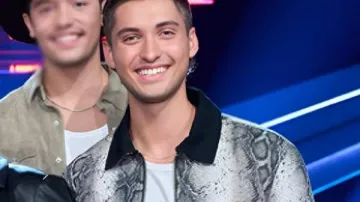 The Voice S28 Dylan John Snake Print Jacket as seen in The Voice (S28)