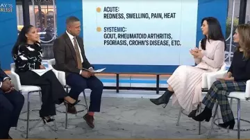 Alice + Olivia Essie Falda midi plisada Georgette usada por Natalie Azar vista en Today the 25 November 2025