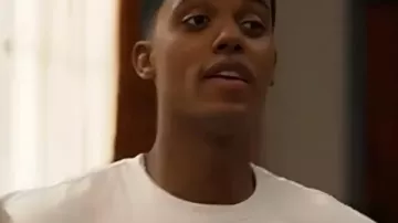 Camiseta de tirantes con estampado de palma de Jabari Banks Bel Air llevada por Will Smith (Jabari Banks) vista en Bel-Air