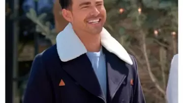 Finding Mr Christmas S02 Jonathan Bennett Black Coat worn by Self - Host (Jonathan Bennett) in Finding Mr. Christmas (S02)