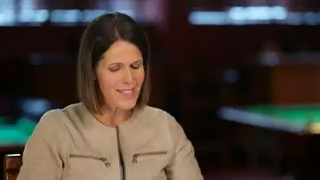 Banana Republic Soft Suede Moto Zip Leather Jacket worn by Dana Jacobson as seen in CBS Mornings on November 23, 2025